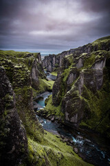 Fototapeta na wymiar Fjaðrárgljúfur canyon in Iceland