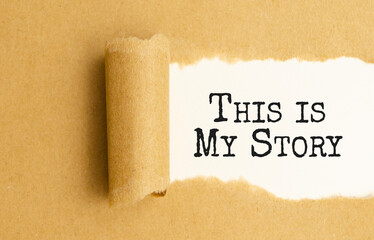 This is my story text on torn paper. Business concept