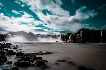 Godafoss waterfall in Iceland.