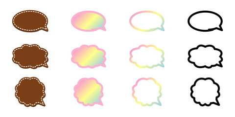Speech bubble design set.