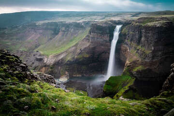 Haifoss waterfall in Iceland.