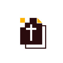 simple cross document symbol icon