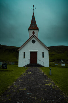Local chruch in the icelandic wilderness.