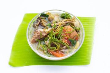 Curry banana blossom with acacia pennata