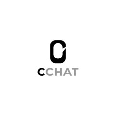 abstract simple clever letter c chat corporate mark logo design