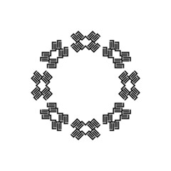 abstract flat round rotation logo