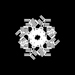 abstract flat round rotation logo