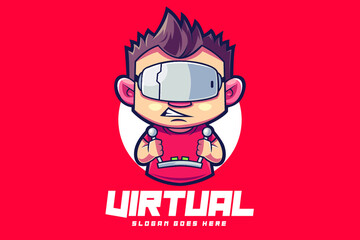 Virtual Game Boy Mascot Logo