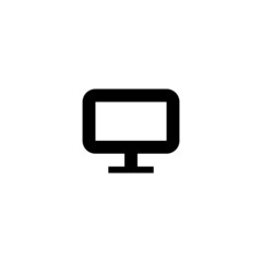 simple computer icon flat logo