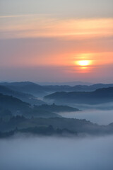 Sea of clouds in early morning