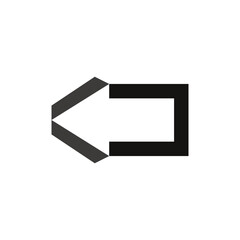 flat arrow icon negative space
