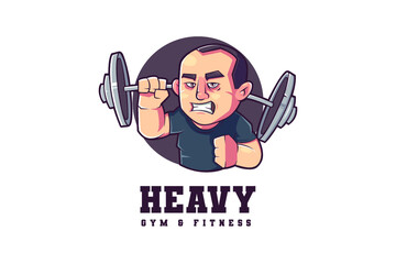 Gym Cartoon Mascot Logo