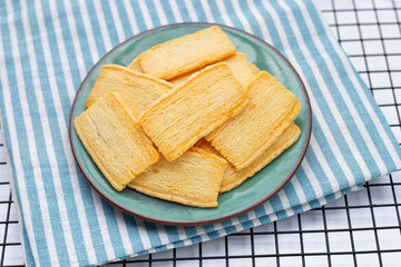 Cheese crispies on metal cooling rack