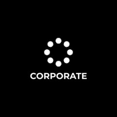 abstract tech corporate simple flat logo design