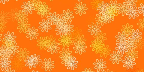Light Orange vector natural backdrop with flowers.