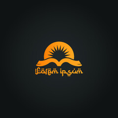 Al Quran logo vector, Islamic logo vector illustration, and book logo vector
