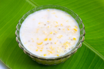 Sweet corn with sago in sweet coconut milk