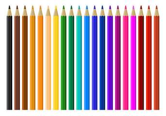 Vector set of colored pencils for design.
