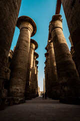 Landmarks in Luxor Egypt. The karnak temple oustisde Luxor, Egypt.