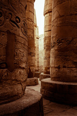 Landmarks in Luxor Egypt. The karnak temple oustisde Luxor, Egypt.