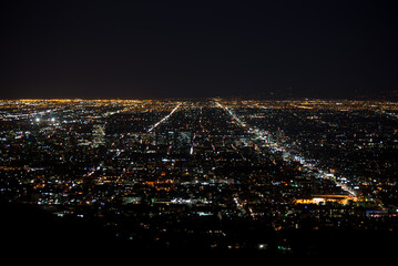 The city lights of Los Angeles