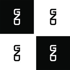 gzu letter original monogram logo design set