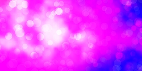 Light Purple, Pink vector pattern with circles.