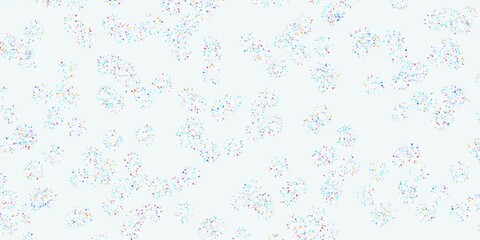 Light multicolor vector doodle pattern with flowers.