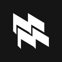 letter tech monogram mm startup modern logo design