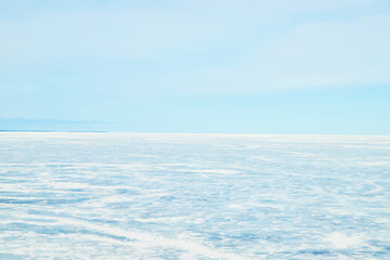 View of frozen lake landscape