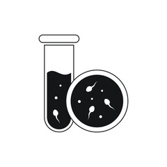 Sperm test icon design isolated on white background