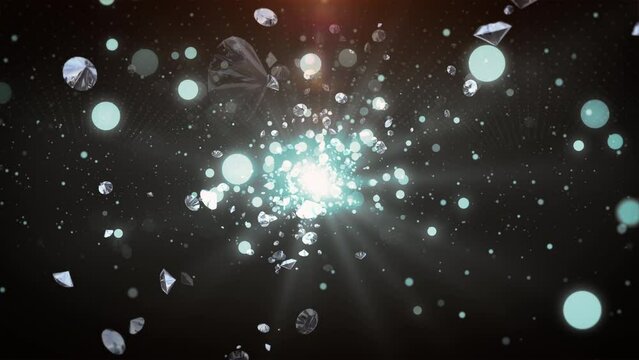 diamond particle loop background animation