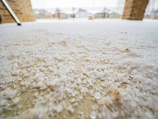Close up shot of frozen mix
