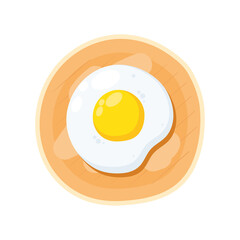 egg fried in dish