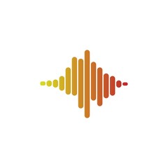 Obraz premium Sound wave icon logo design illustration