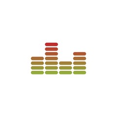 Sound wave icon logo design illustration