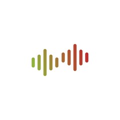 Sound wave icon logo design illustration