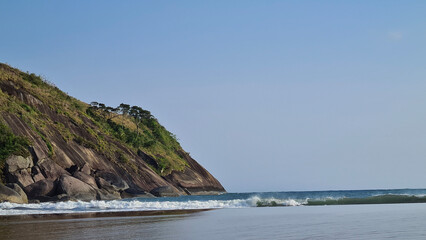 Fototapeta premium view of the coast of the sea