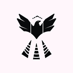  black bird vector   logo 