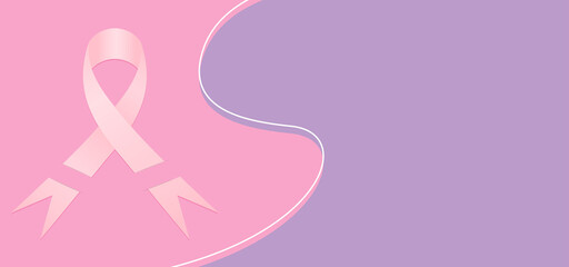 Breast cancer awareness template background with ribbon symbol.