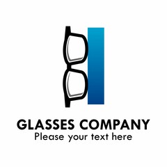 Abstract letter i with glasses vector logo template. Suitable for business, web, corporate, brand, Outline, market brand and art logotype. 