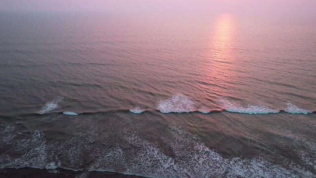 Aerial footage of Murud beach at Dapoli, located 200 kms from Pune on the West Coast of Maharashtra India.