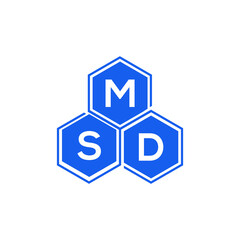 MSD letter logo design on White background. MSD creative initials letter logo concept. MSD letter design. 