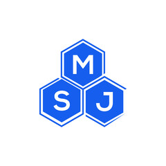 MSJ letter logo design on White background. MSJ creative initials letter logo concept. MSJ letter design. 