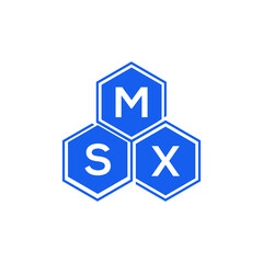 MSX letter logo design on White background. MSX creative initials letter logo concept. MSX letter design. 