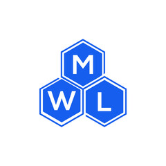 MWL letter logo design on White background. MWL creative initials letter logo concept. MWL letter design. 