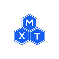 MXT letter logo design on White background. MXT creative initials letter logo concept. MXT letter design. 