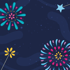 Fototapeta na wymiar celebration fireworks poster