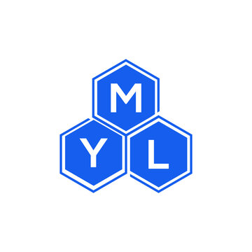 MYL letter logo design on White background. MYL creative initials letter logo concept. MYL letter design. 