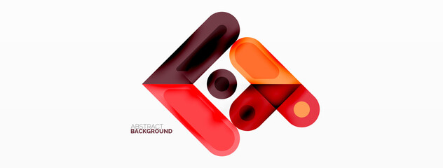 Square and circle minimal abstract background. Vector illustration for wallpaper banner background